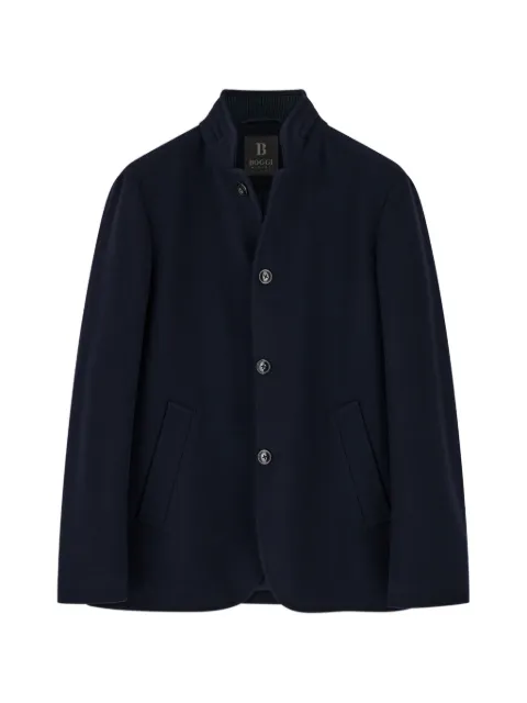 Boggi Milano peacoat padded in wool blend mélange