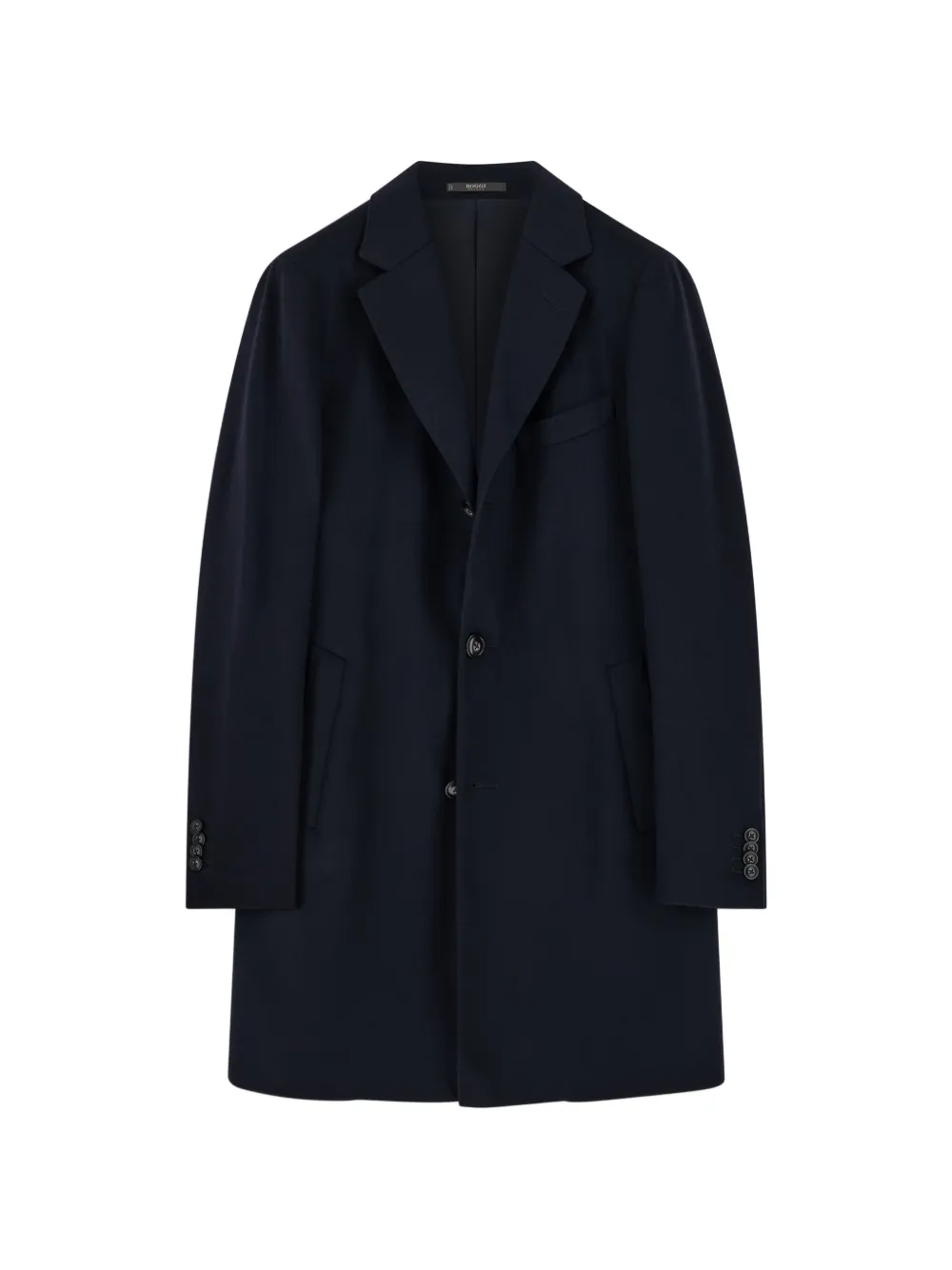 Boggi Milano coat in pure cashmere single-breasted - Blu