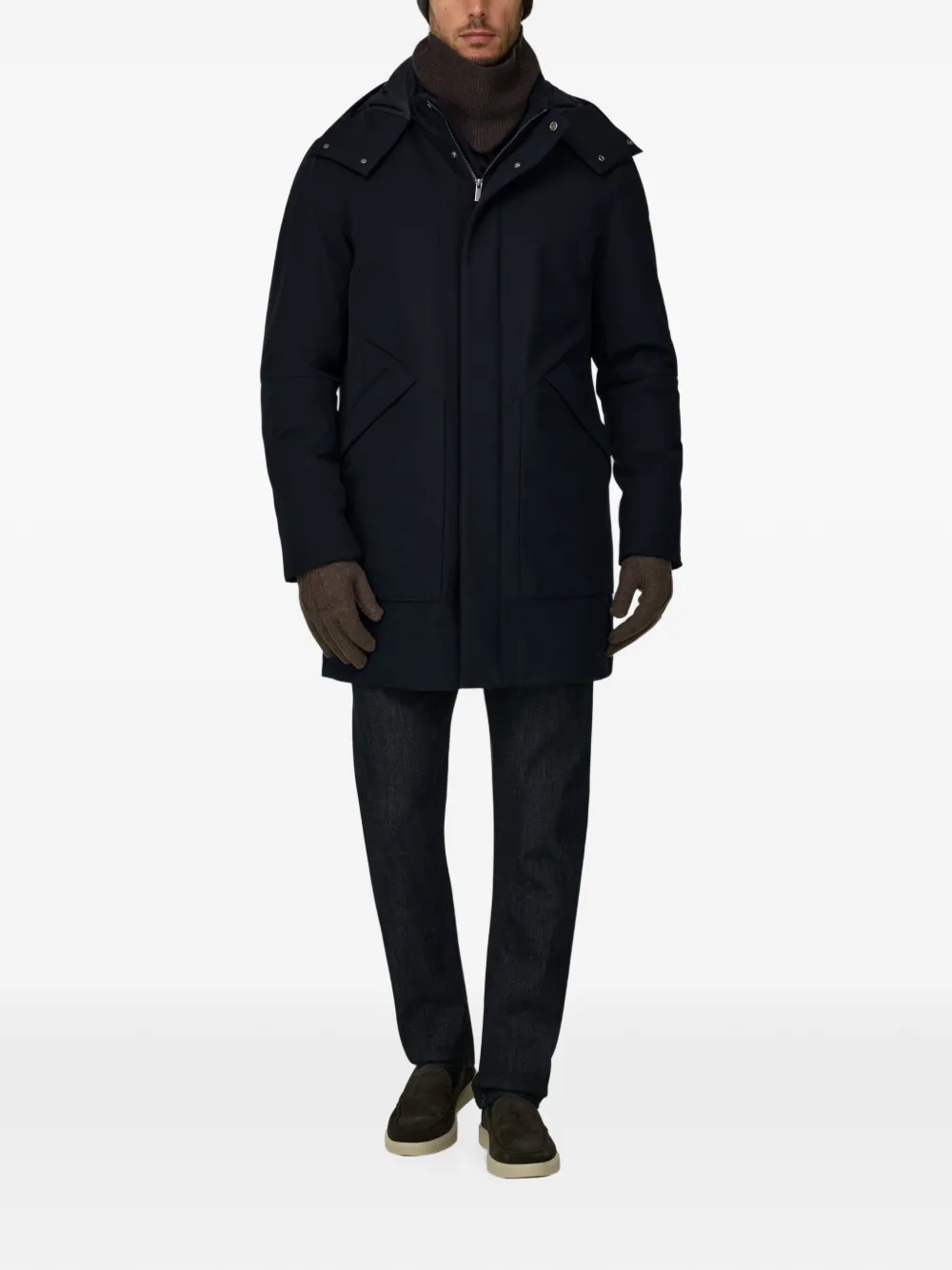 Boggi Milano B Tech parka van technische stof Blauw