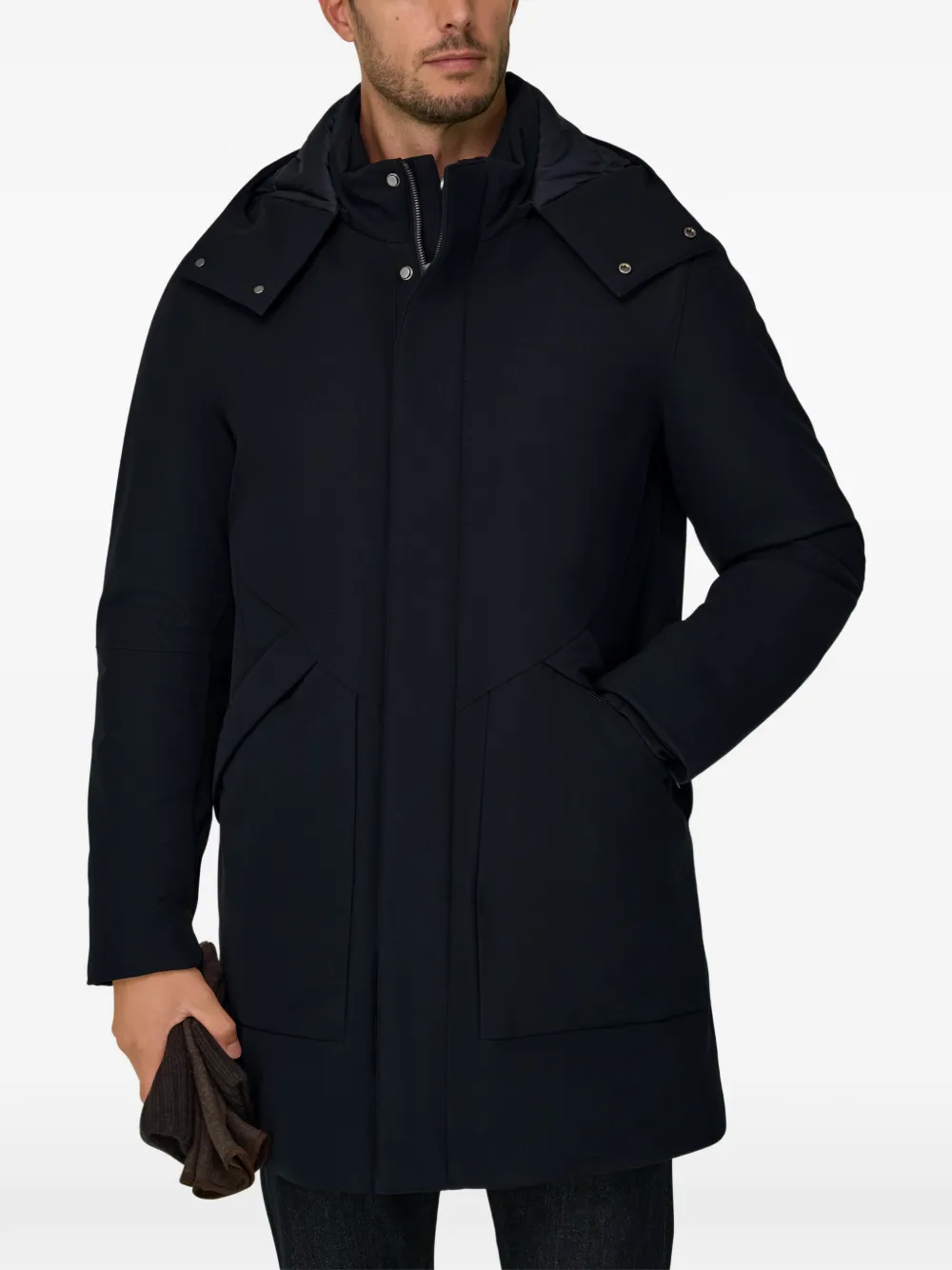 Boggi Milano B Tech parka van technische stof Blauw