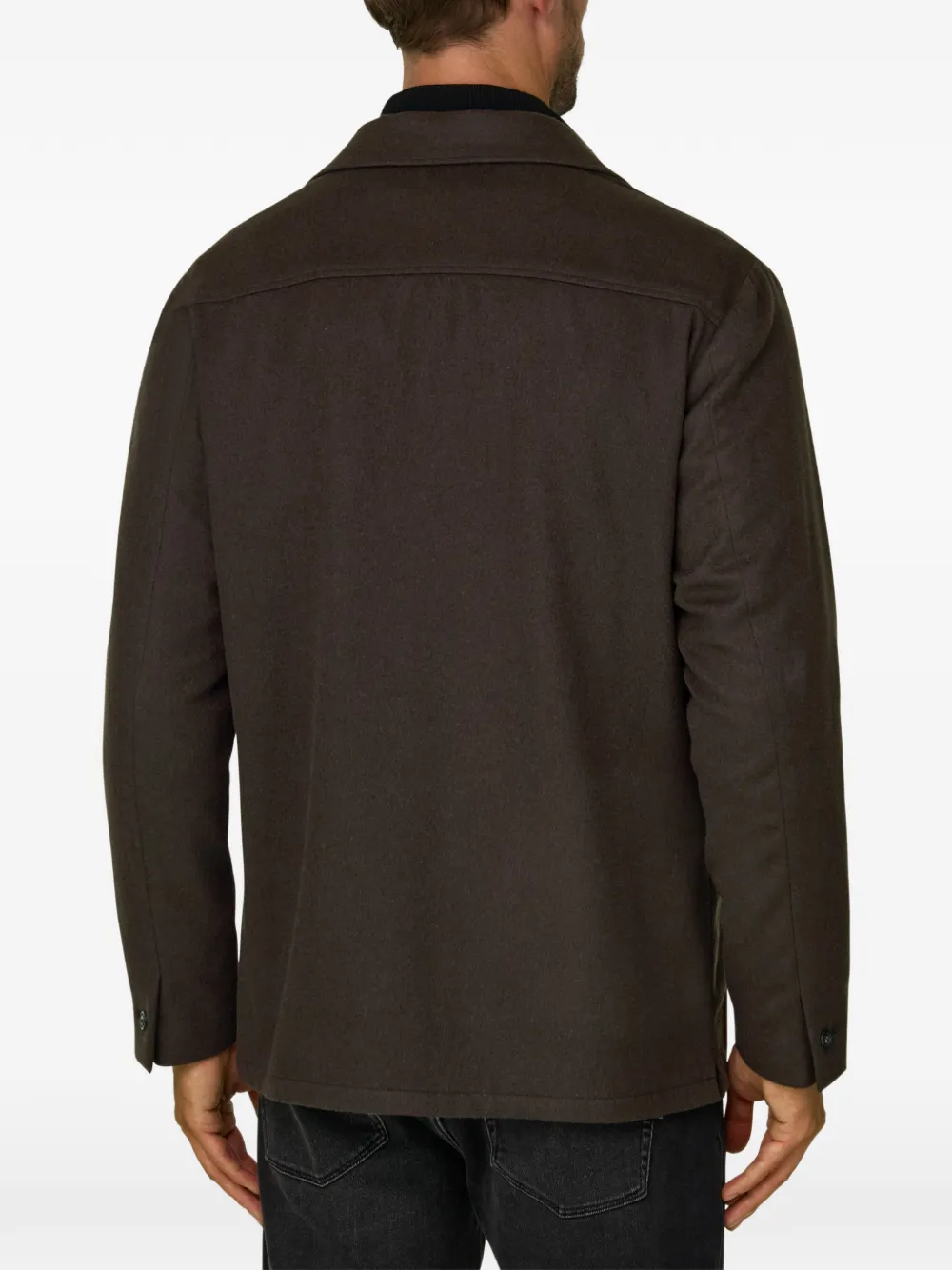 Boggi Milano Trade shirtjack van kasjmier Bruin