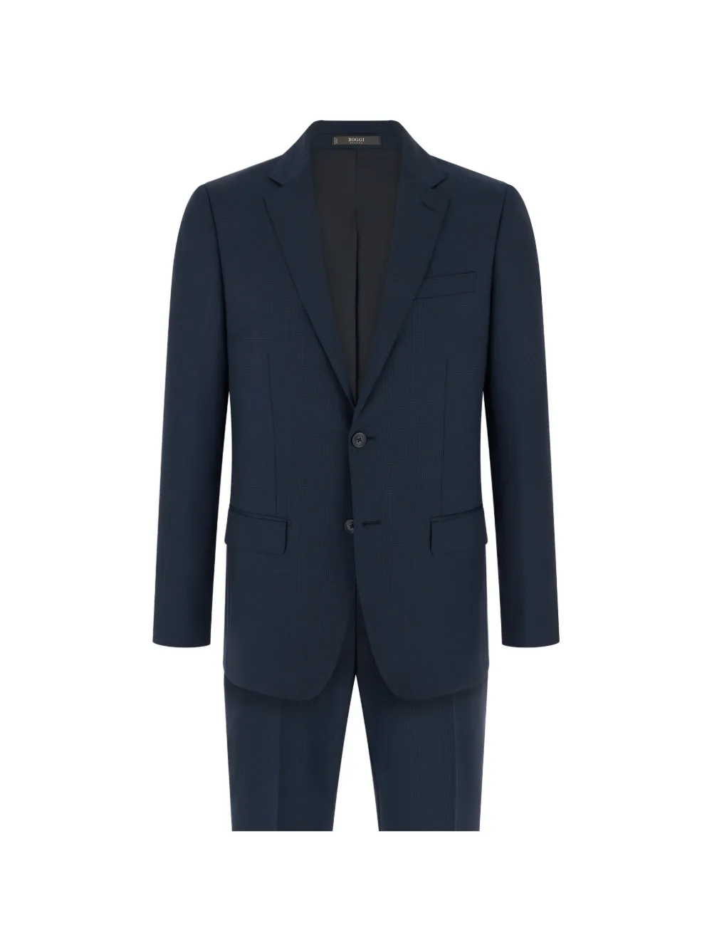 Boggi Milano suit micro patterned stretch wool - Blu