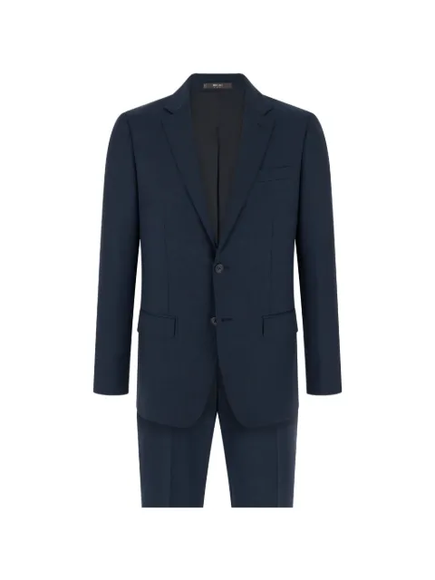 Boggi Milano suit micro patterned stretch wool