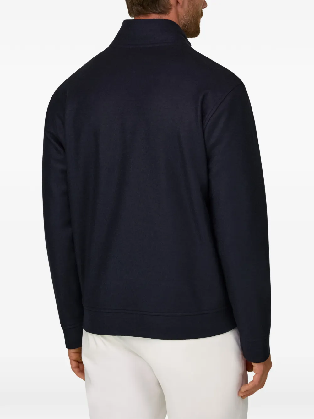 Boggi Milano Bomberjack van wol Blauw