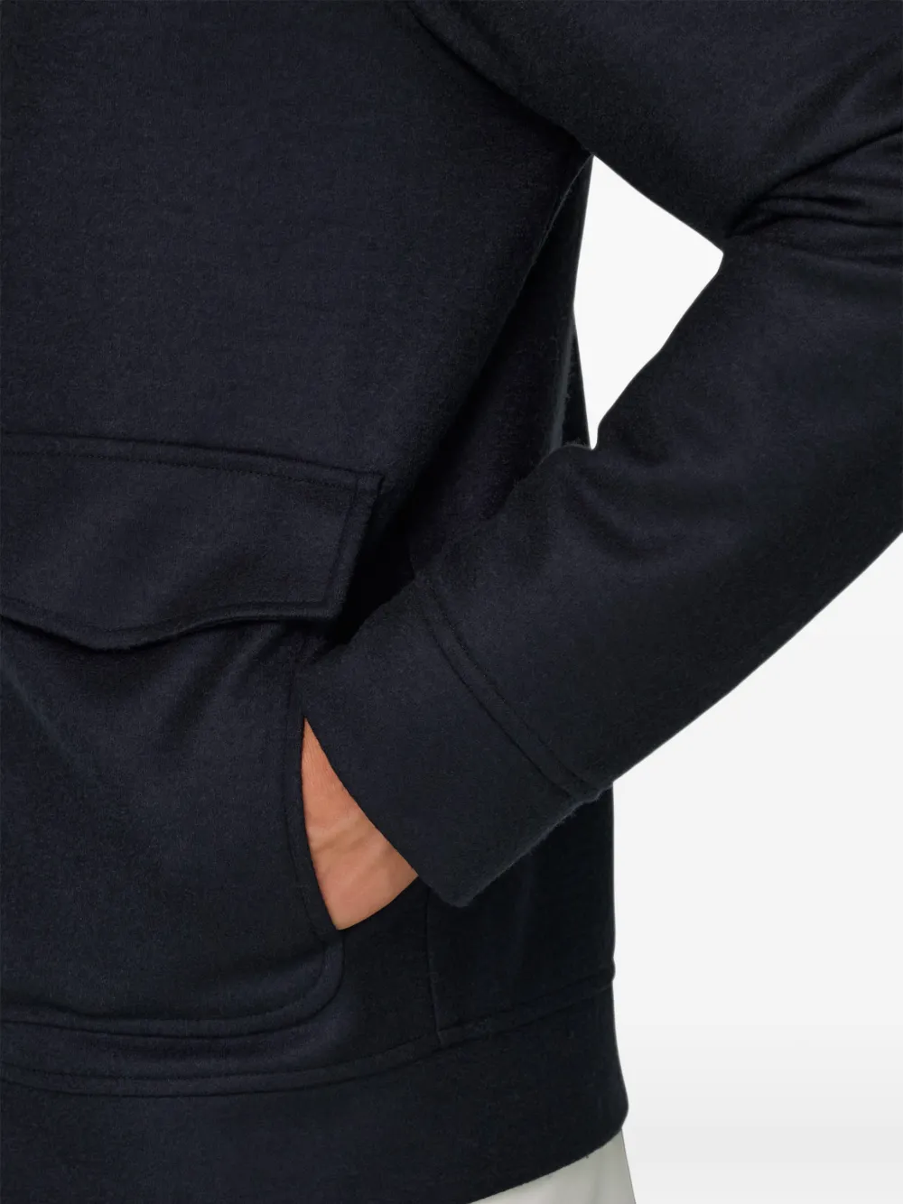 Boggi Milano Bomberjack van wol Blauw