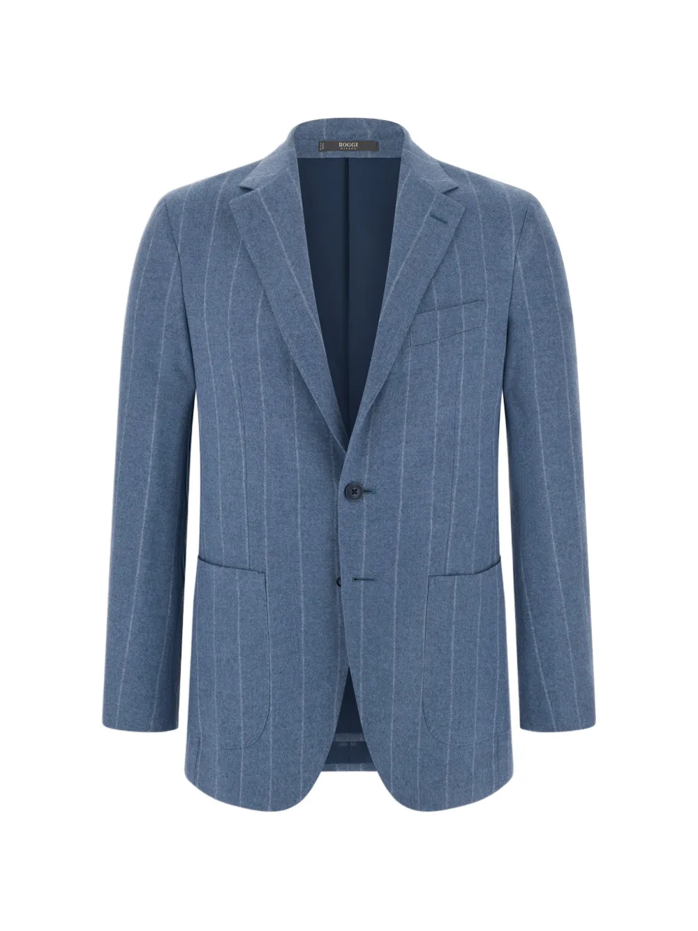 Boggi Milano blazer in wool silk pinstripe - Blu