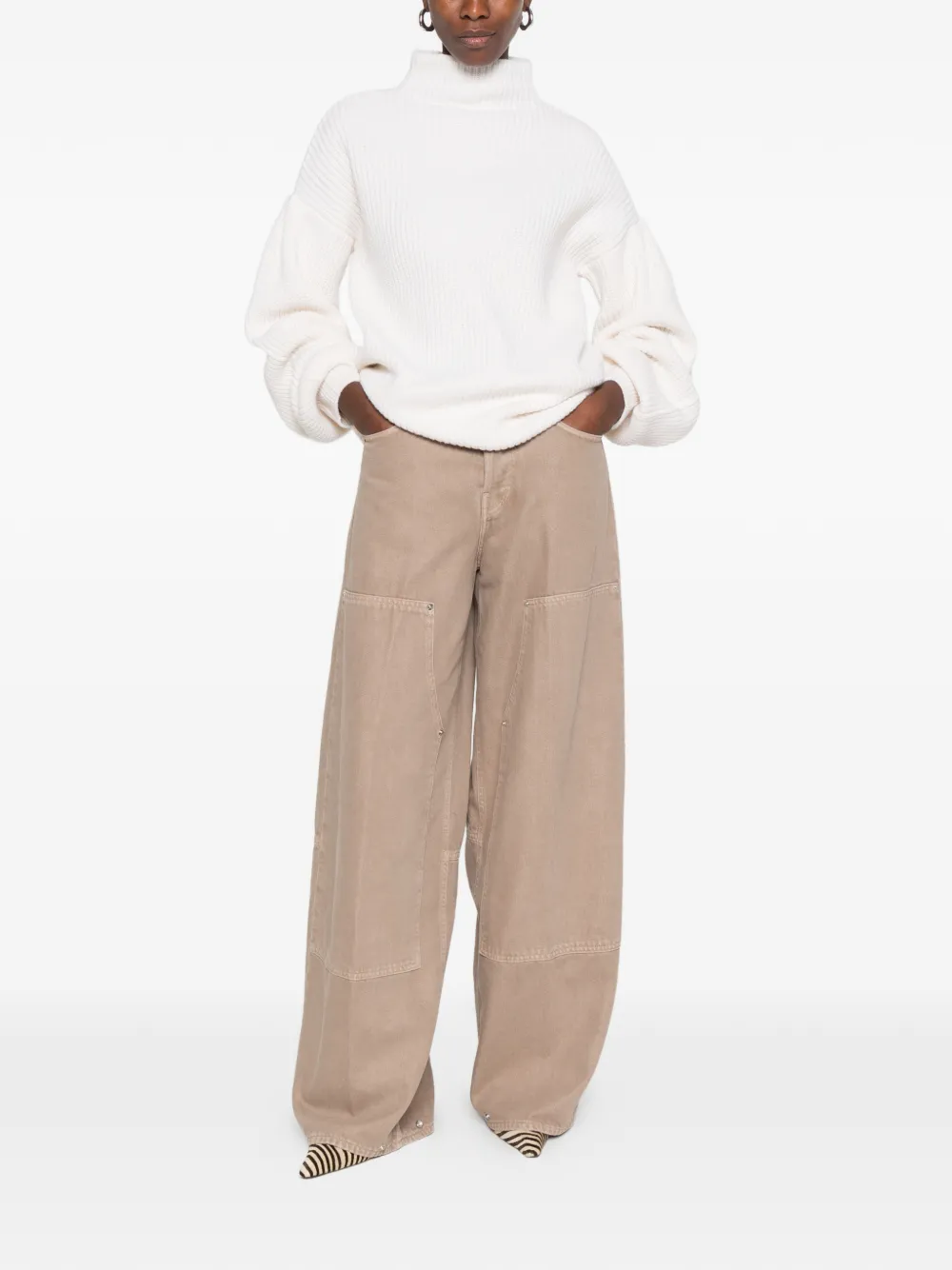 Haikure Legacy Soft paneled jeans Beige