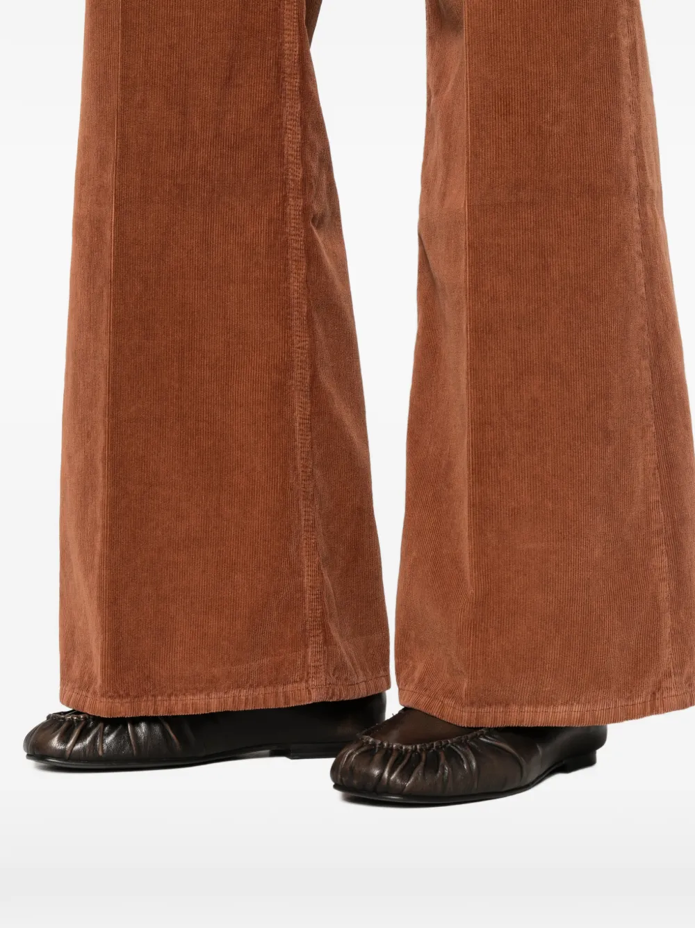 Haikure Clara corduroy-velvet jeans Bruin