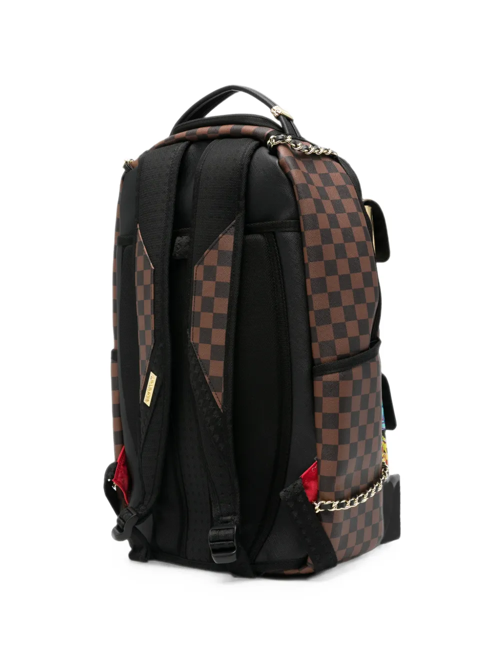 Sprayground Geruite rugzak met ketting Bruin