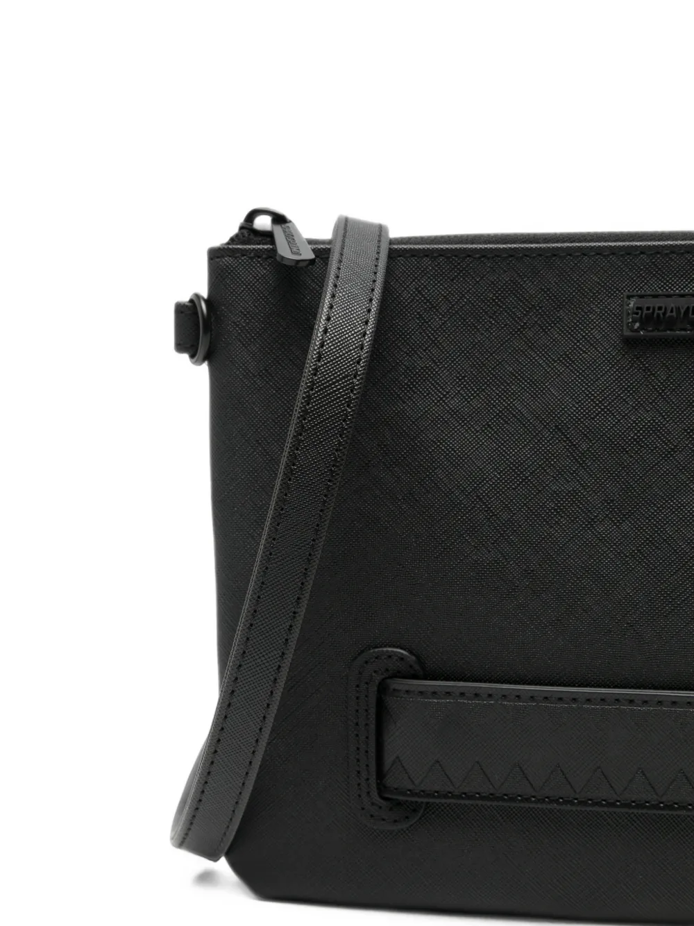 Sprayground Shark Mouth clutch met reliëf Zwart