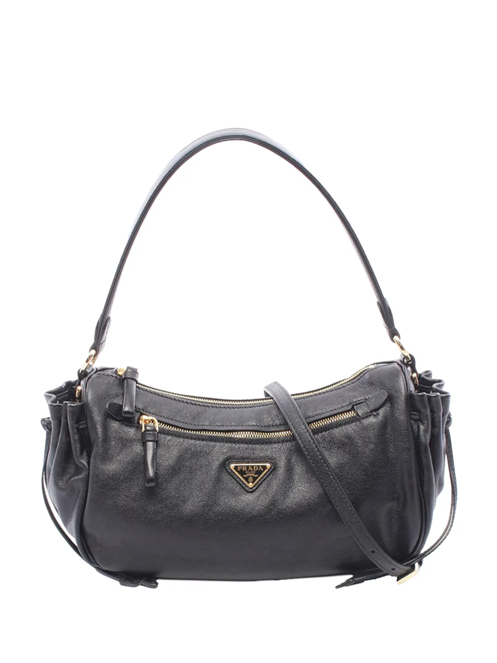 Prada Pre-Owned 2013-2026 weiche Satchel-Tasche aus Kalbsleder - Schwarz