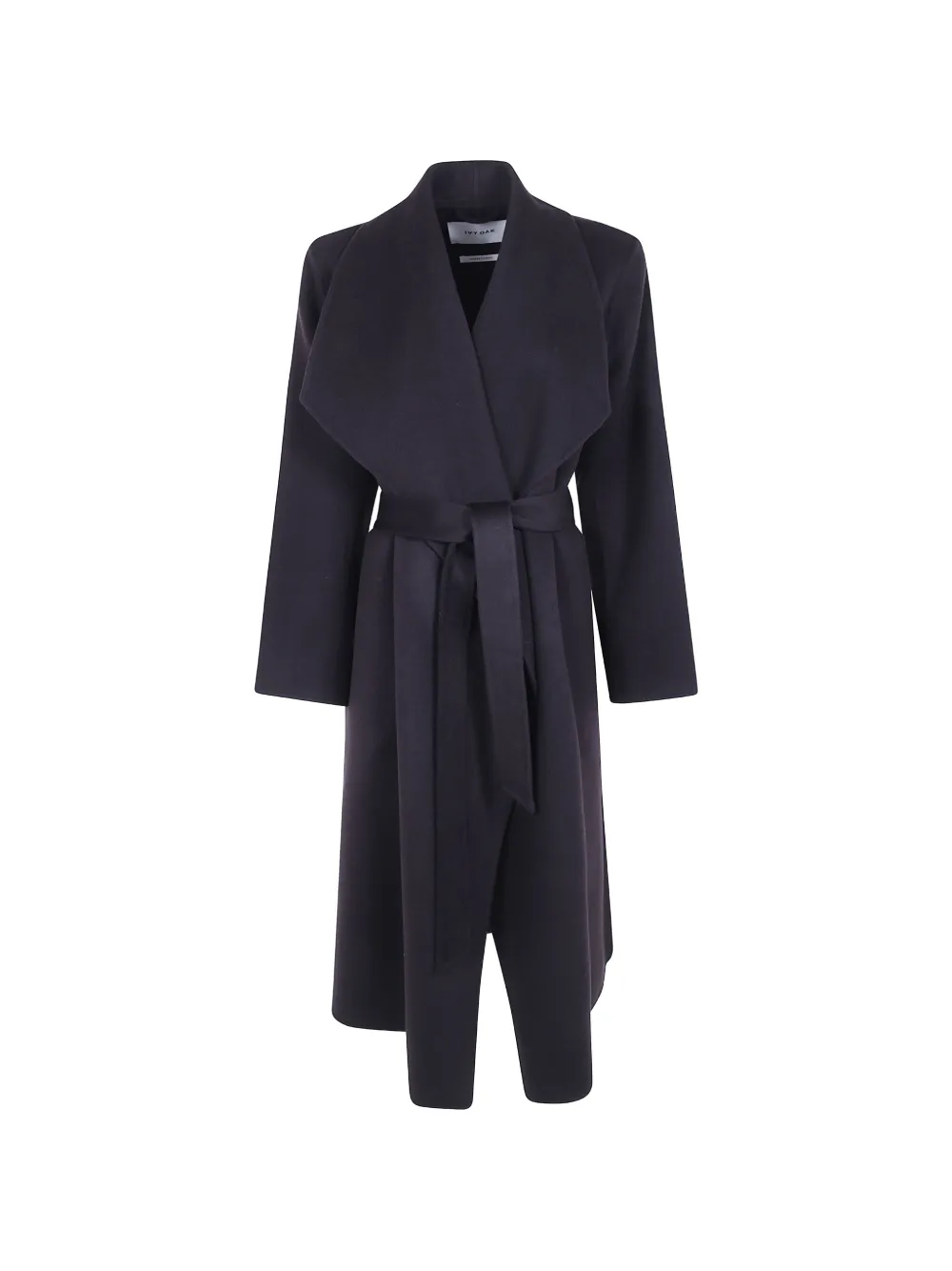 IVY OAK belted shawl-collar coat - Marrone