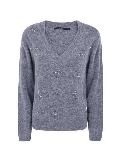 Seventy crystal-embellished V-neck sweater