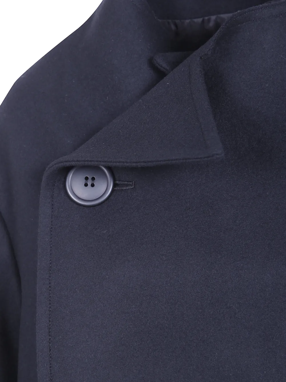 Yohji Yamamoto Jack met asymmetrische knoopsluiting Zwart