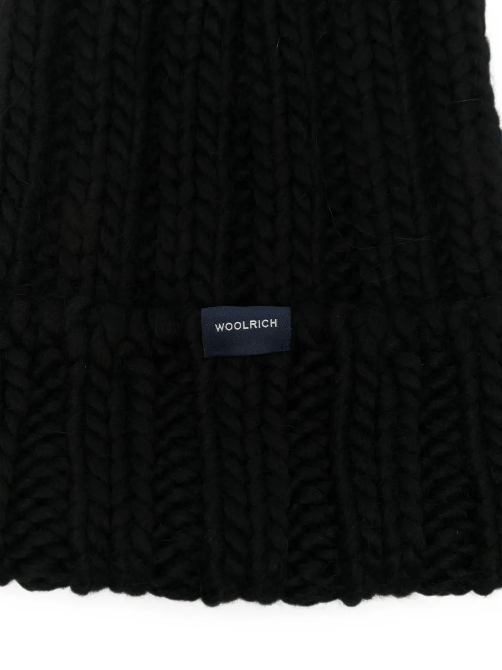 Woolrich Grofgebreide wollen muts Zwart