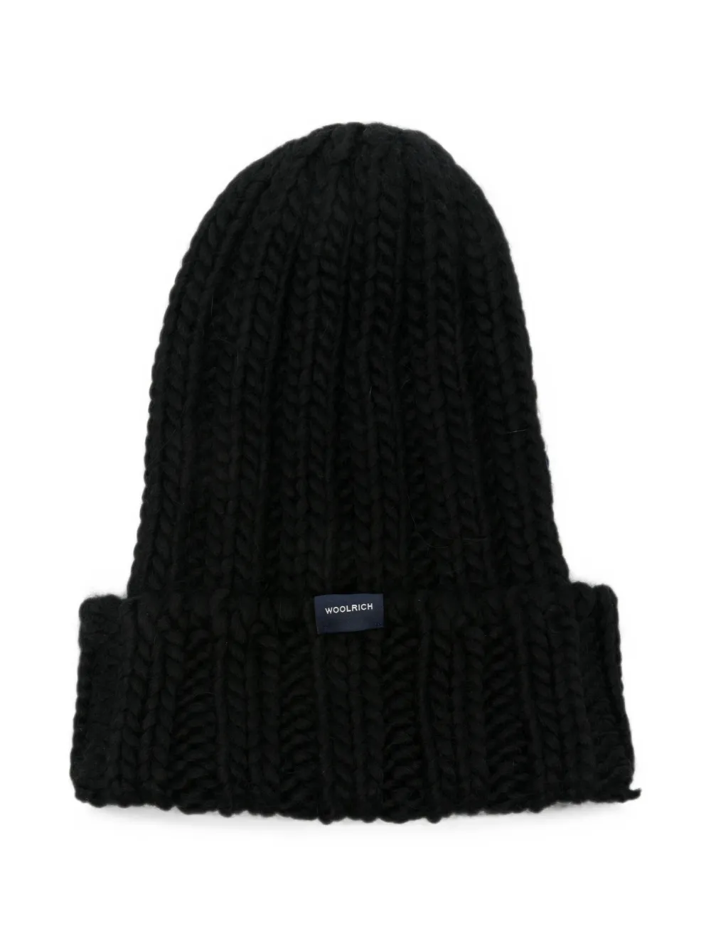 Woolrich Chunky-knit Wool Beanie Hat In Black