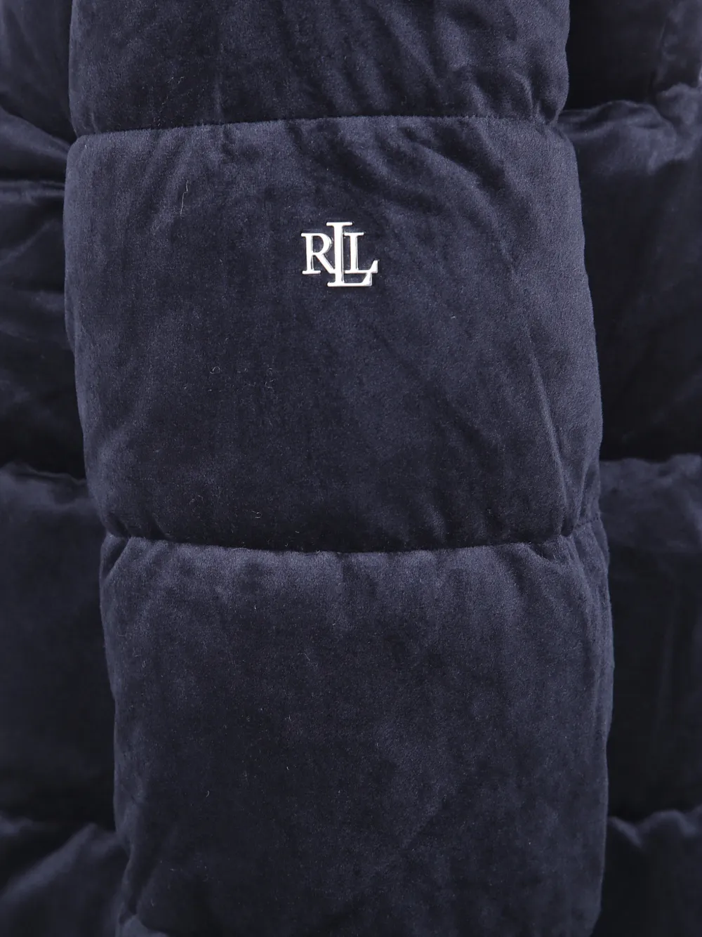 Lauren Ralph Lauren Donsjack met fluwelen textuur Blauw