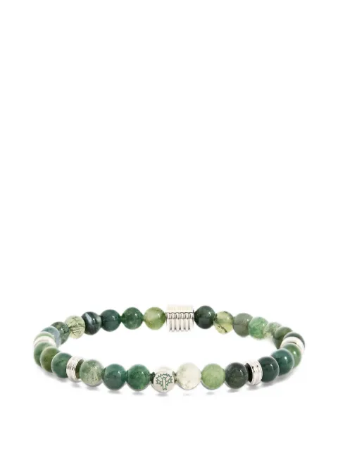 Pal Zileri beaded logo-engraved bracelet