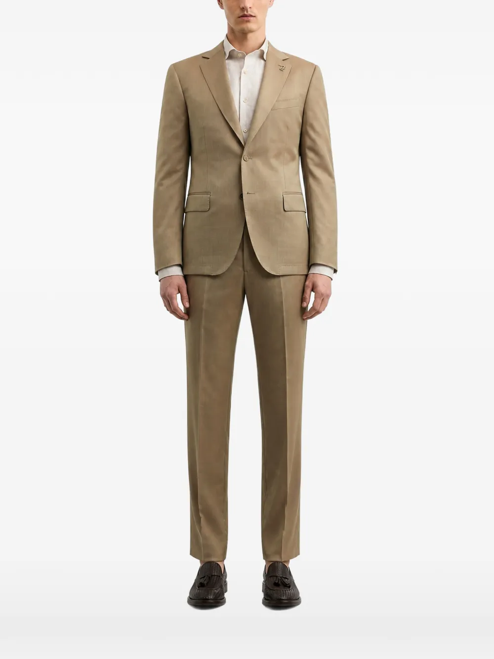 Pal Zileri single-breasted notched-lapels blazer - Tons neutres