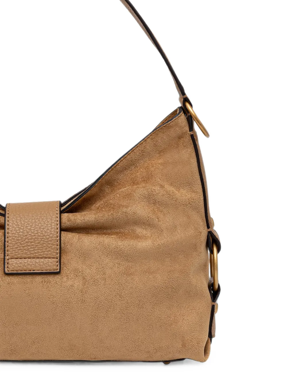 GUESS USA Camden suède shopper met logo-plakkaat Bruin