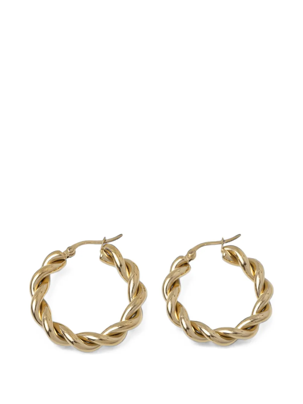 GUESS USA twisted hoop earrings - Oro