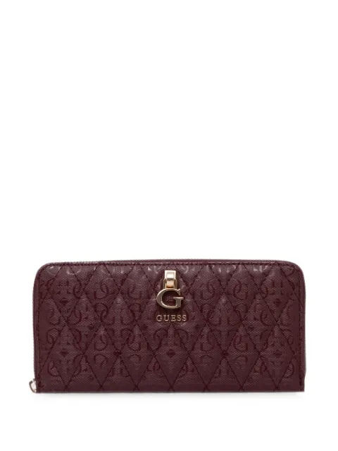 GUESS USA quilted monogram-embossed wallet