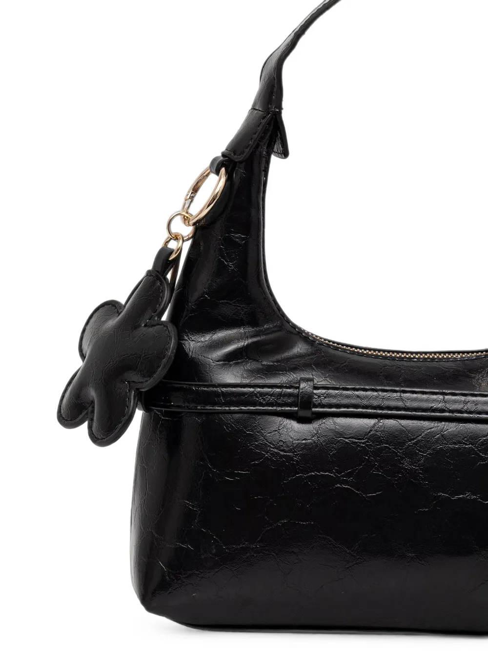 GUESS USA Taylor mini-shopper met gekreukte afwerking en gesp Zwart