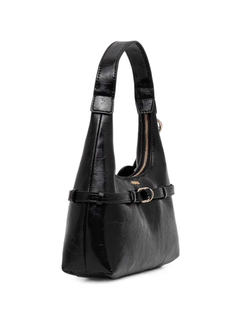 GUESS USA Taylor mini-shopper met gekreukte afwerking en gesp Zwart