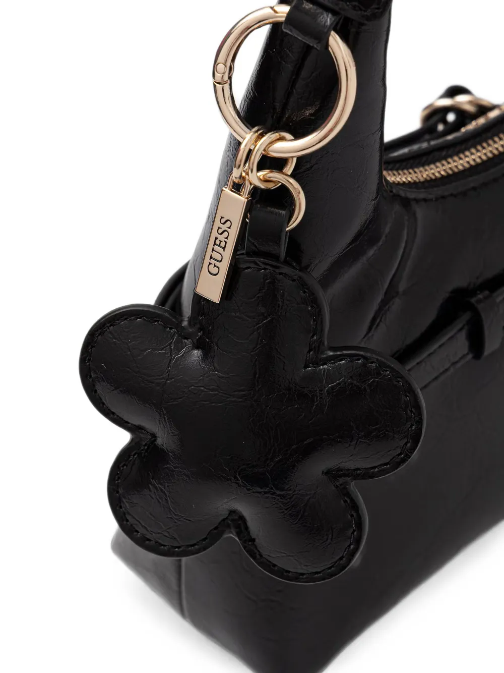 GUESS USA Taylor mini-shopper met gekreukte afwerking en gesp Zwart
