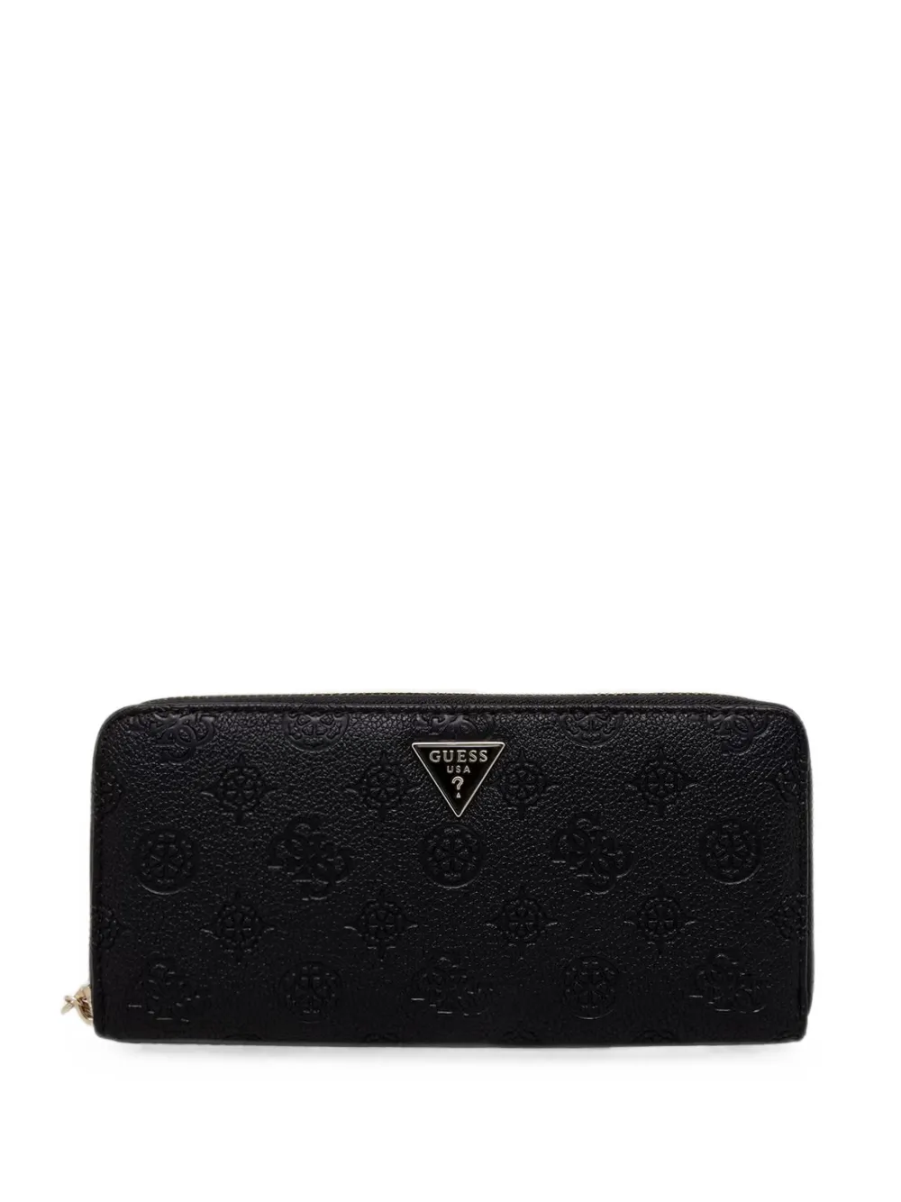 GUESS USA 4G monogram-embossed zip-around wallet - Nero