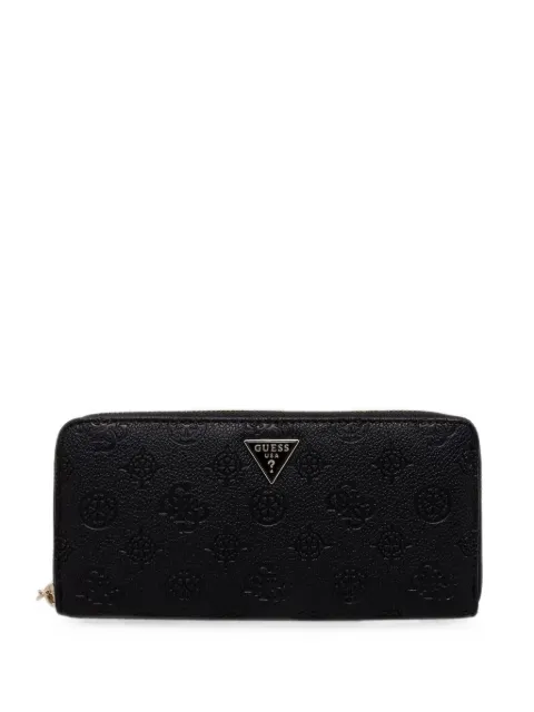 GUESS USA 4G monogram-embossed zip-around wallet