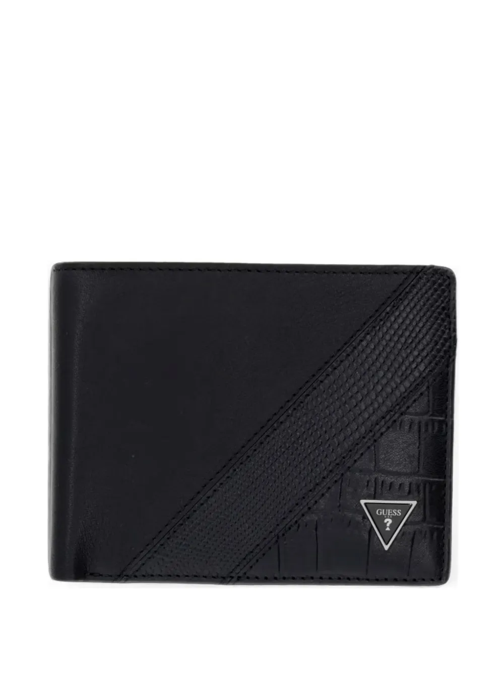 GUESS USA Torino crocodile-effect leather wallet - Nero