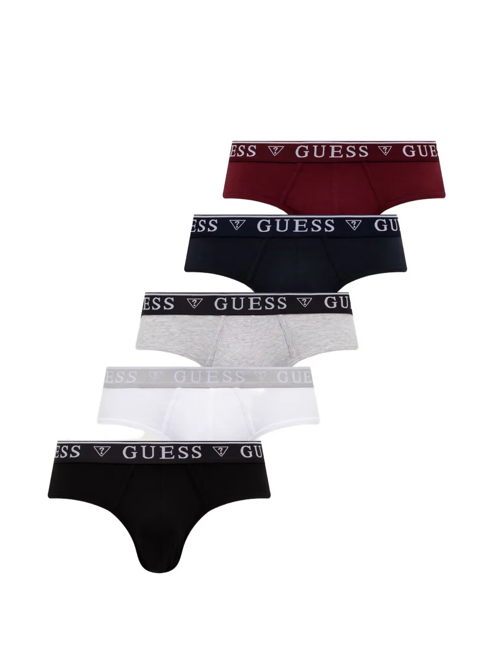 GUESS USA logo-waistband briefs (set of five) - Nero