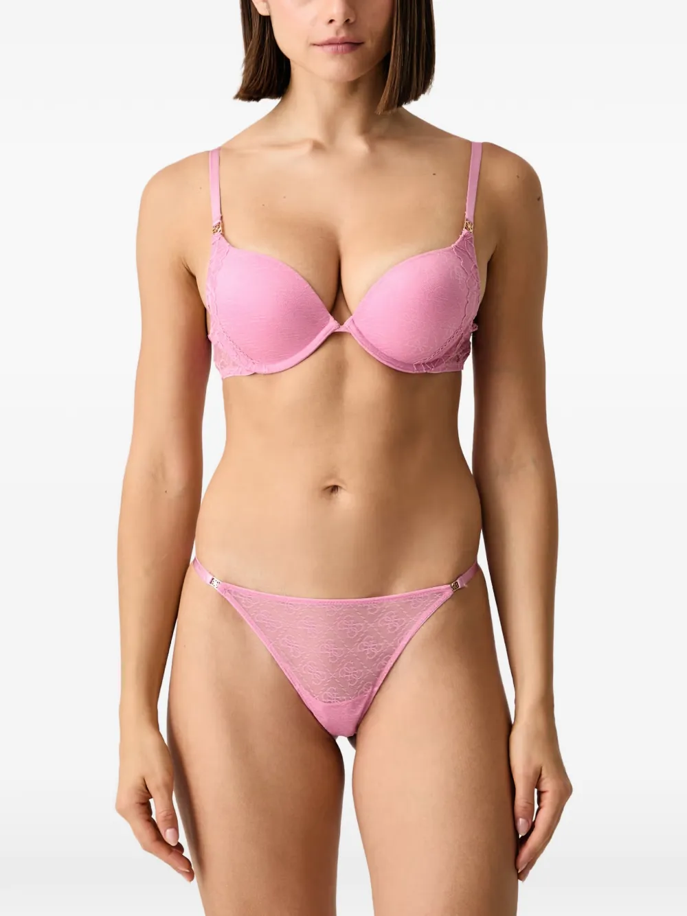 GUESS USA Push-up bh met kanten laag Roze