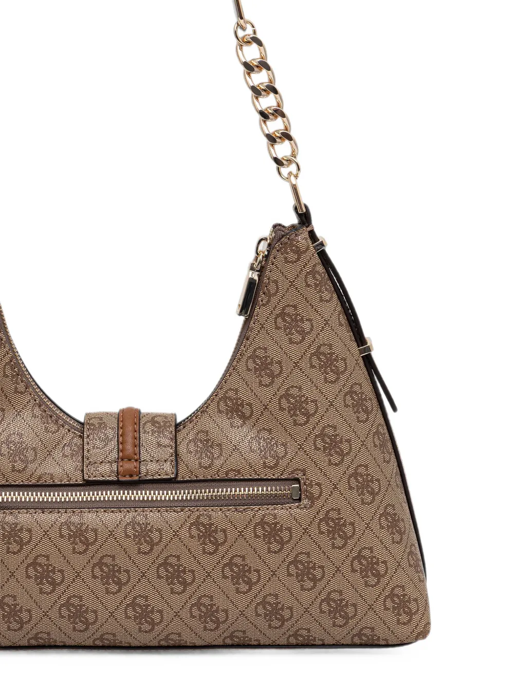 GUESS USA Yvonne shopper met schakelketting en logo-monogram Bruin