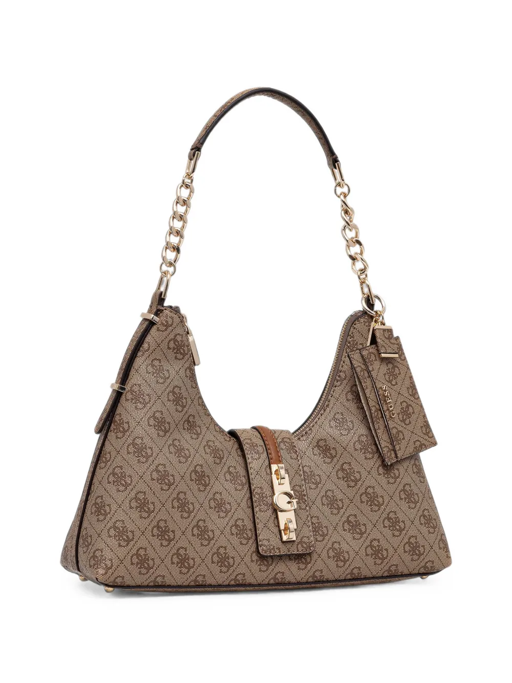 GUESS USA Yvonne shopper met schakelketting en logo-monogram Bruin