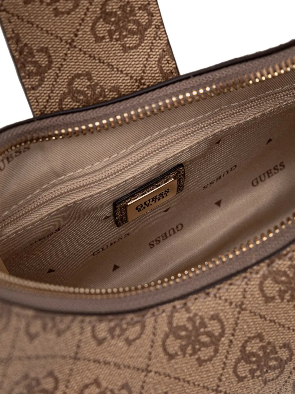 GUESS USA Yvonne shopper met schakelketting en logo-monogram Bruin