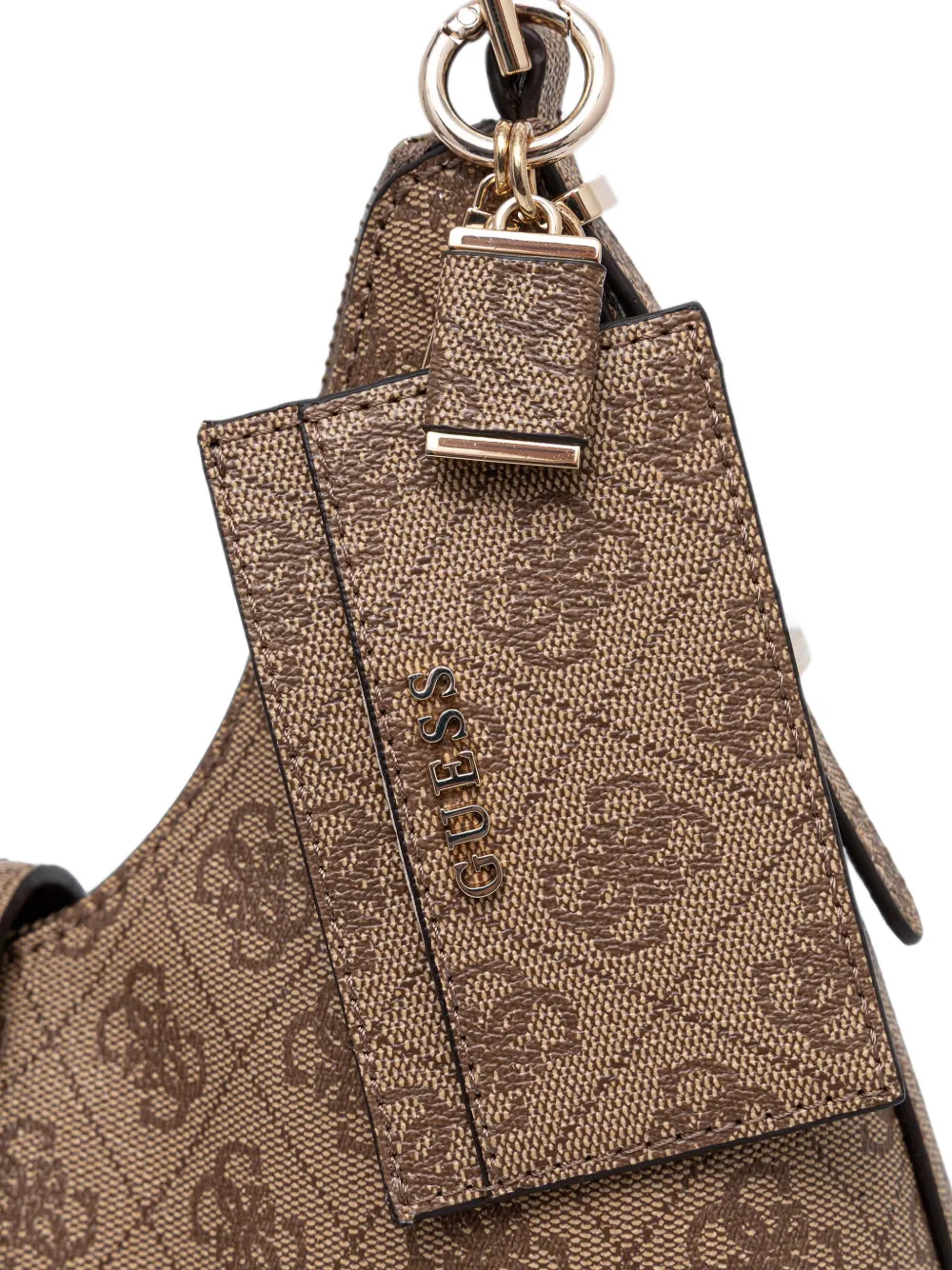 GUESS USA Yvonne shopper met schakelketting en logo-monogram Bruin