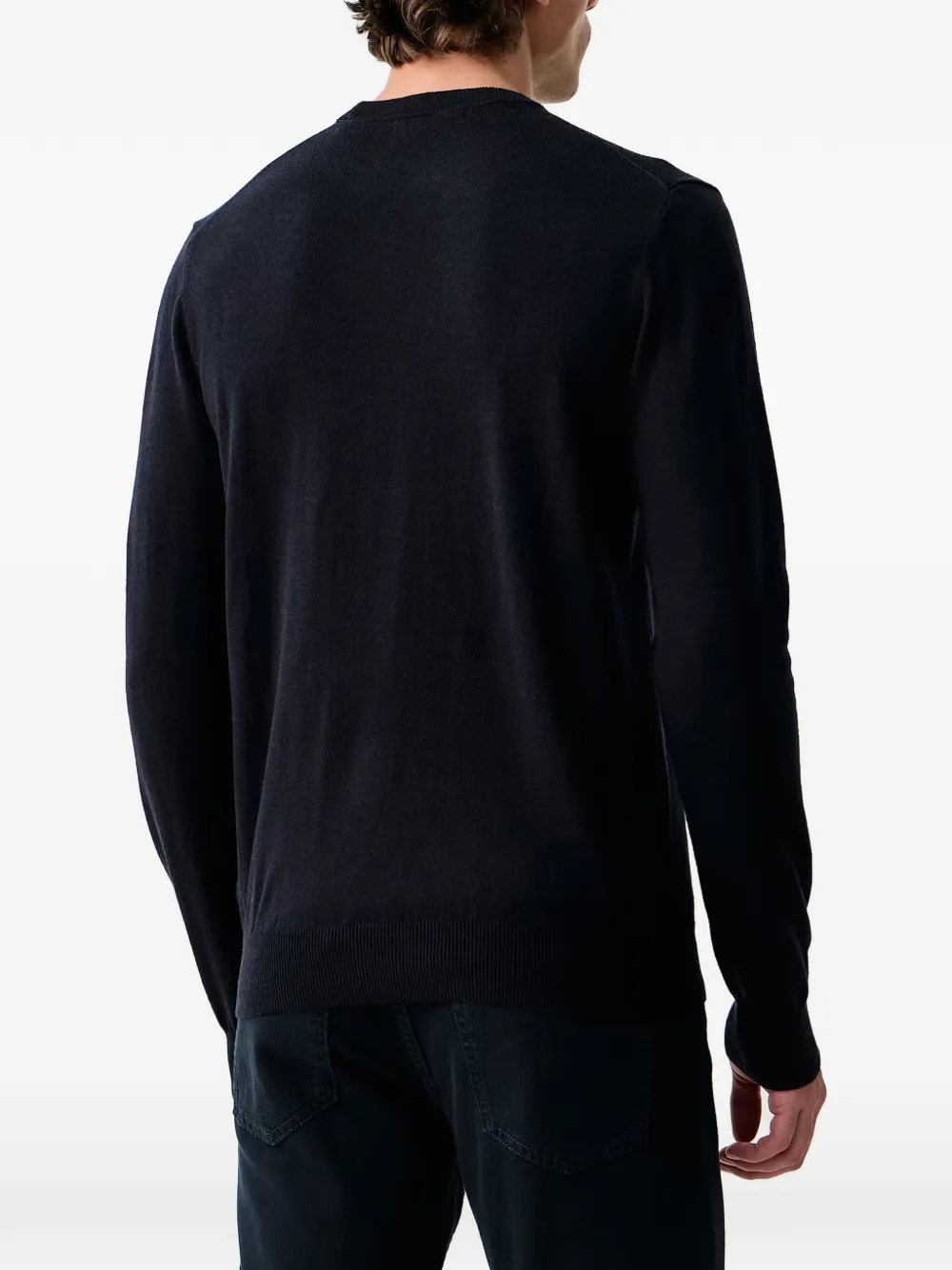 GUESS USA Trui met geborduurd logo en ronde hals Zwart
