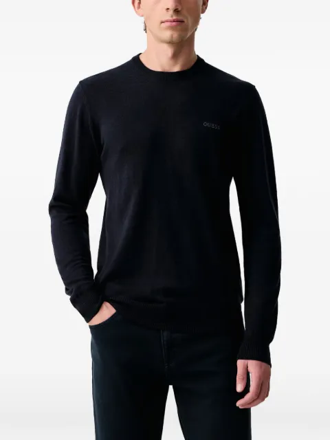 GUESS USA logo-embroidered crew-neck sweater