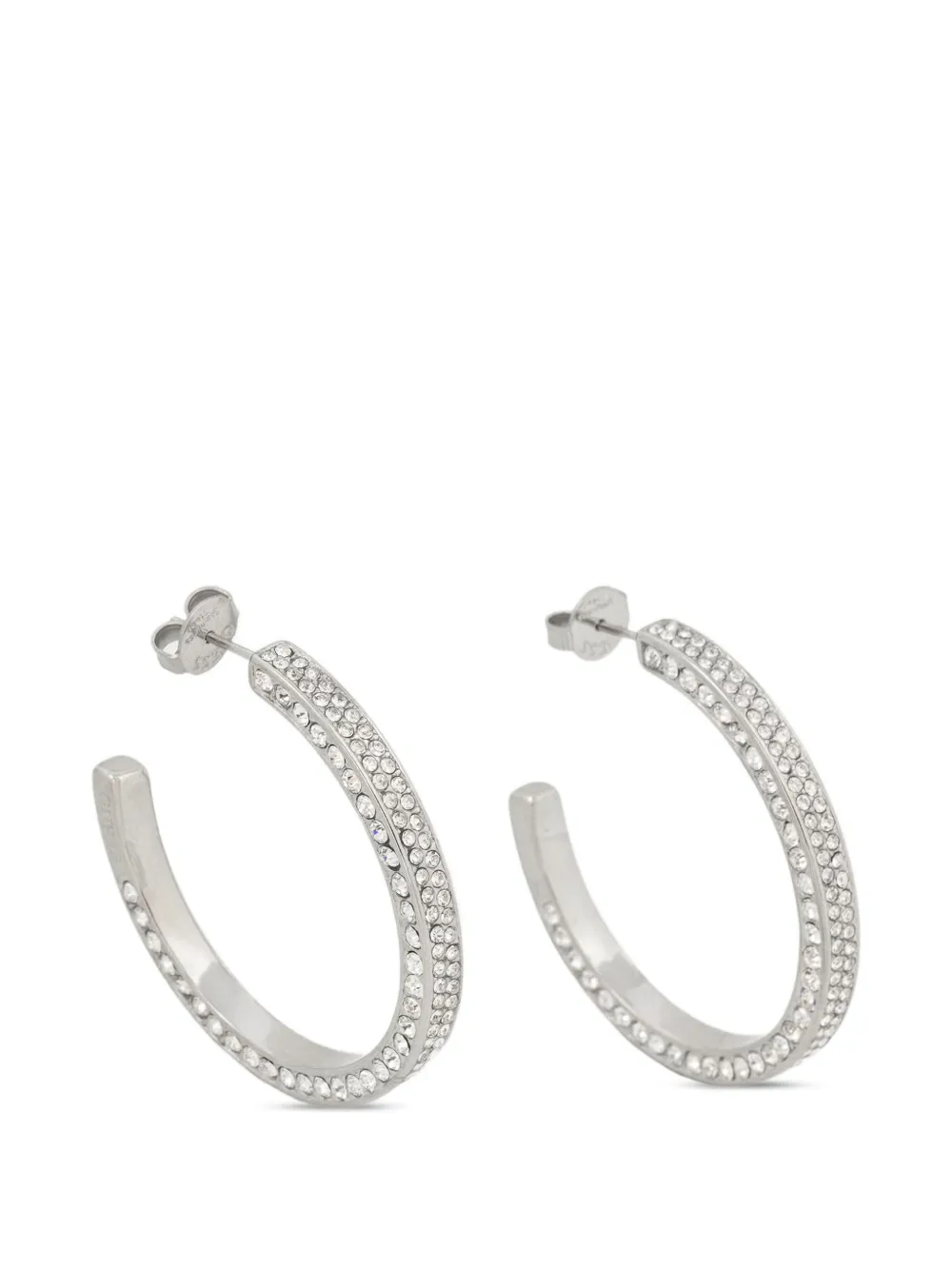 GUESS USA crystal-embellished hoop earrings