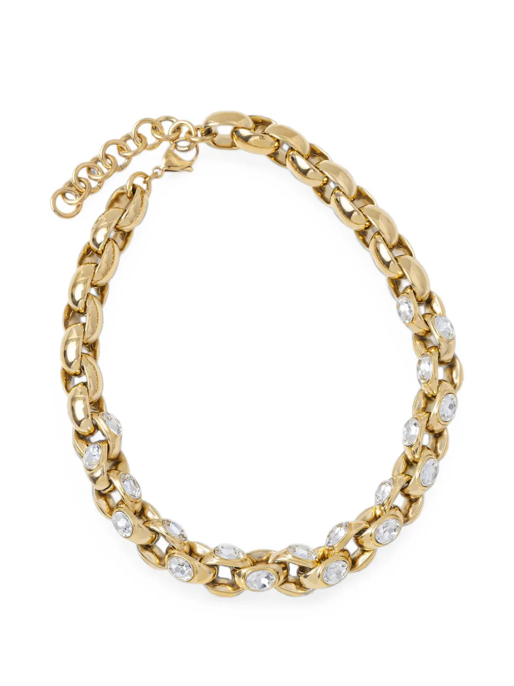 GUESS USA crystal-embellished curb-chain necklace
