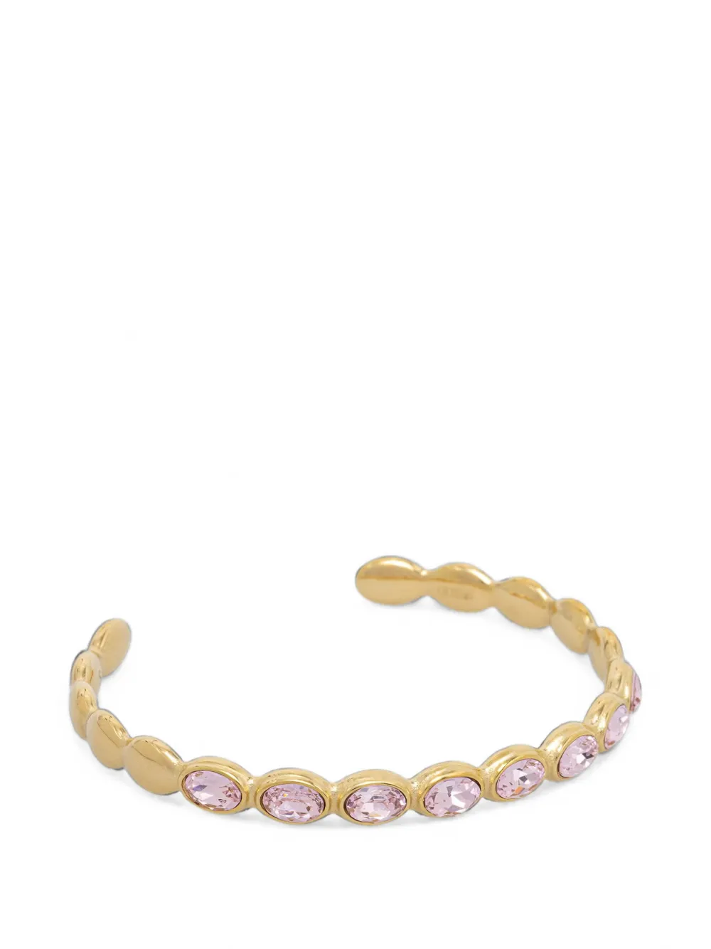 GUESS USA Divina crystal-embellished open-cuff bracelet - Oro