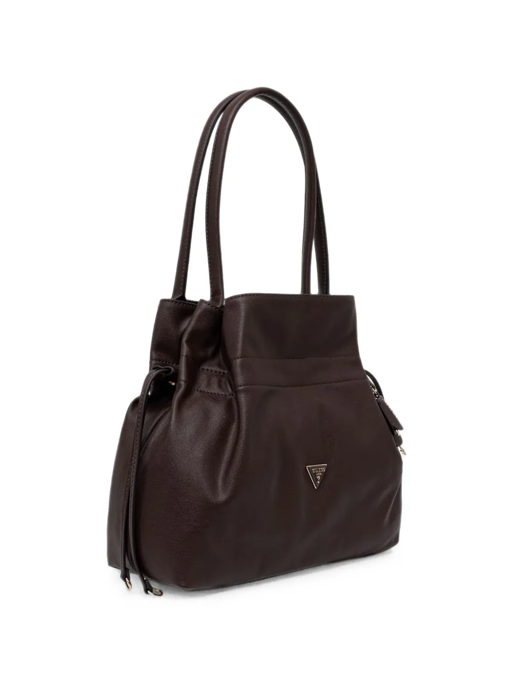 GUESS USA Karima shopper met trekkoord en logo-plakkaat Bruin