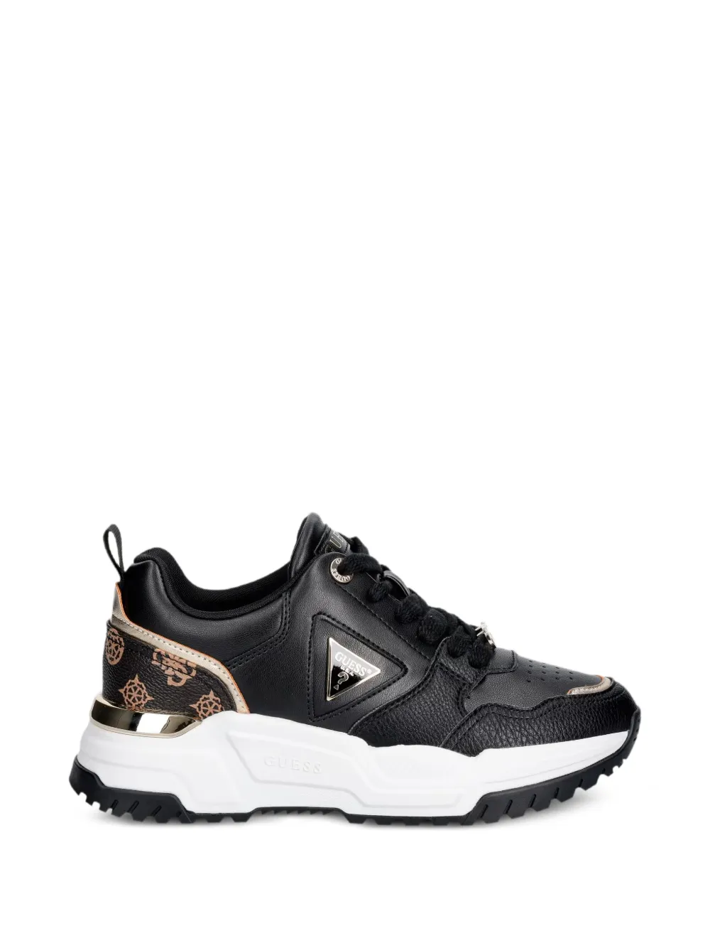 GUESS USA Helada logo-plaque panelled sneakers - Schwarz