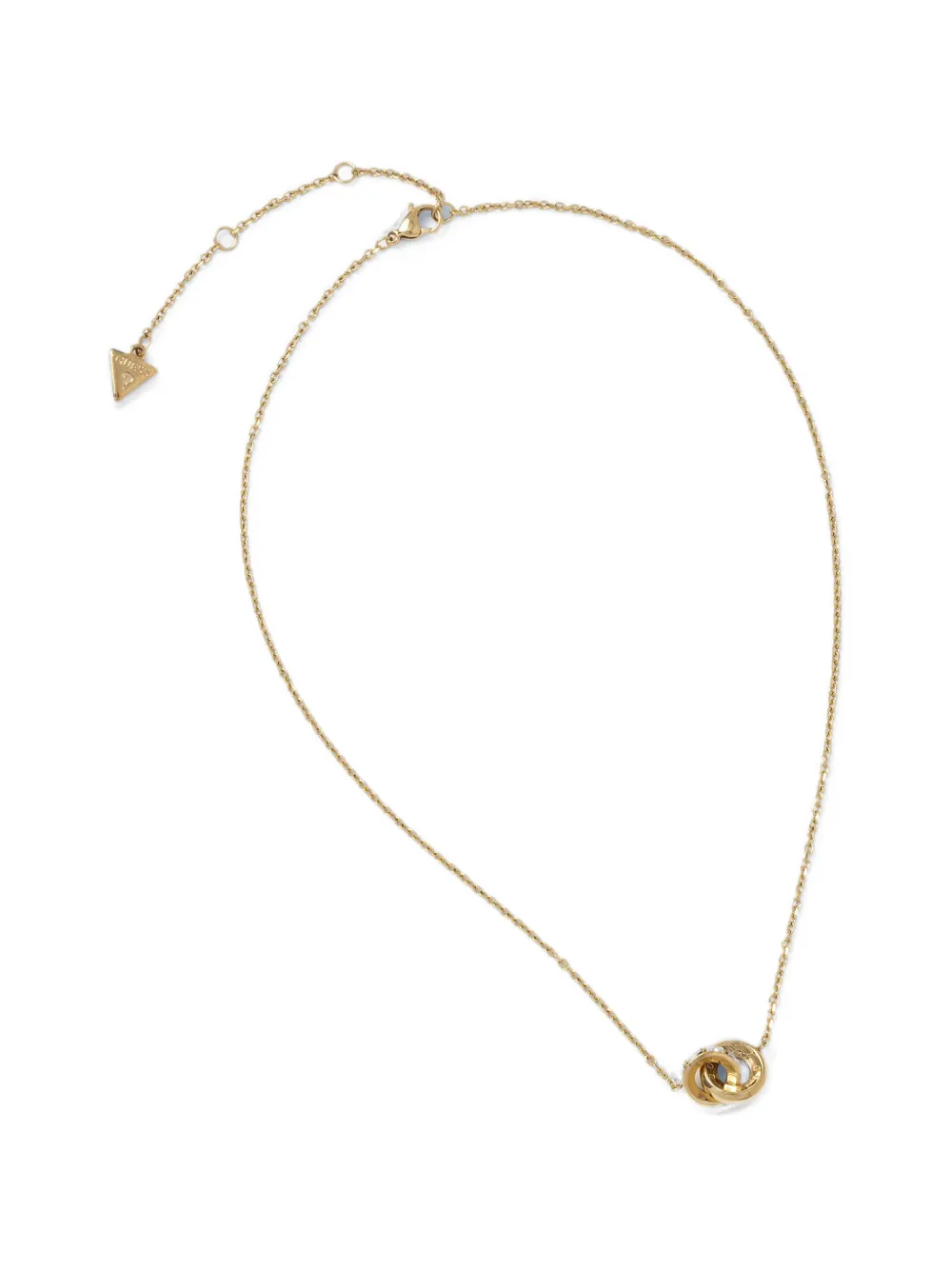 GUESS USA crystal-embellished interlocking-hoop necklace