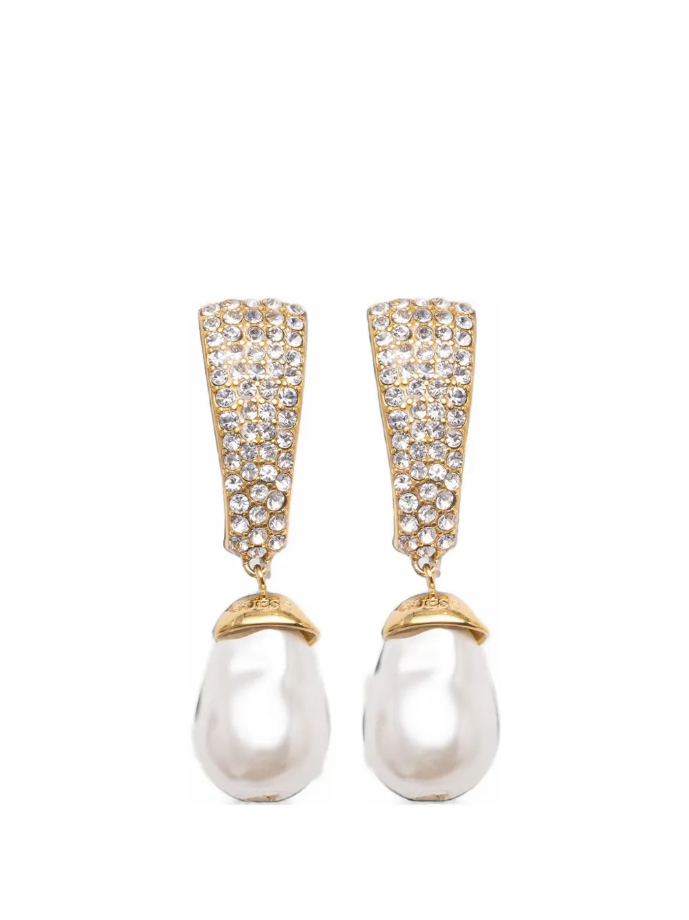 GUESS USA boucles d’oreilles pendantes Pearly serties de cristaux GUESS USA boucles d’oreilles pendantes Pearly serties de cristaux