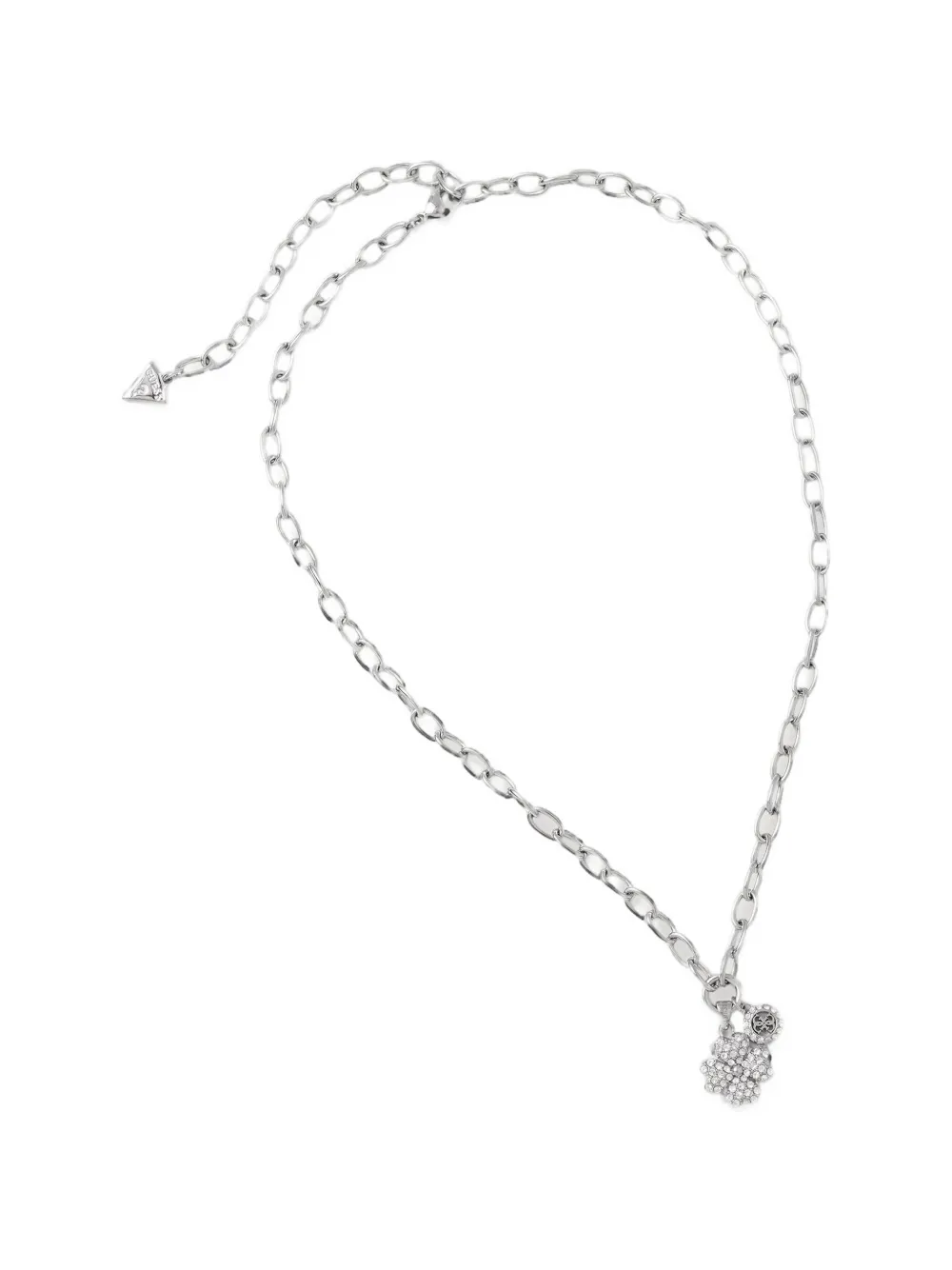 GUESS USA Love Bites crystal-embellished flower-pendant necklace