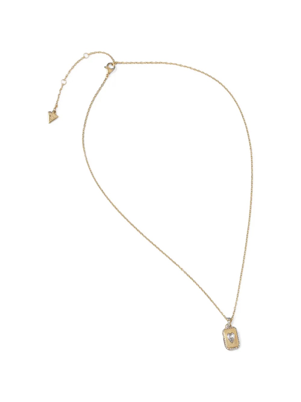 GUESS USA heart-motif plaque necklace - Oro