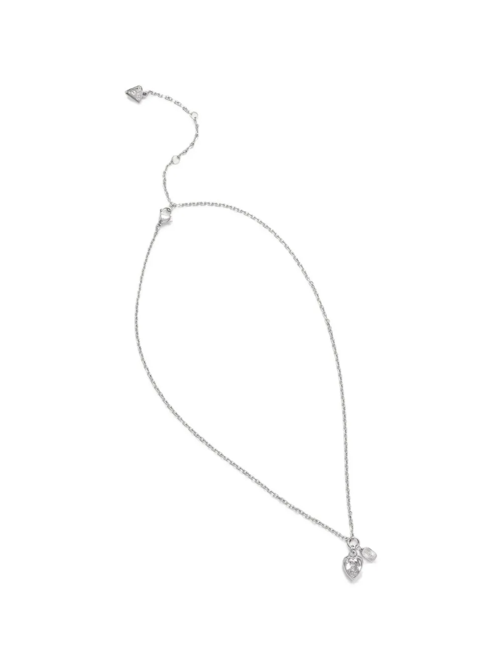 GUESS USA crystal-heart pendant necklace - Argento